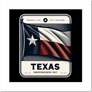 LoneStar Minimalist: Trendy Texas Independence day Posters and Art